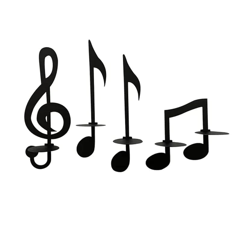 Sort Musiknote Væglampe