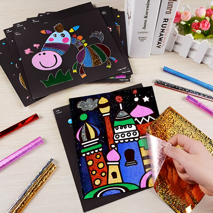 DIY Farverig Folie Tegne Kunst Sæt