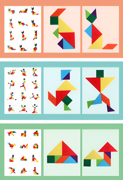 Montessori 3D Tangram Magnetic Puzzle