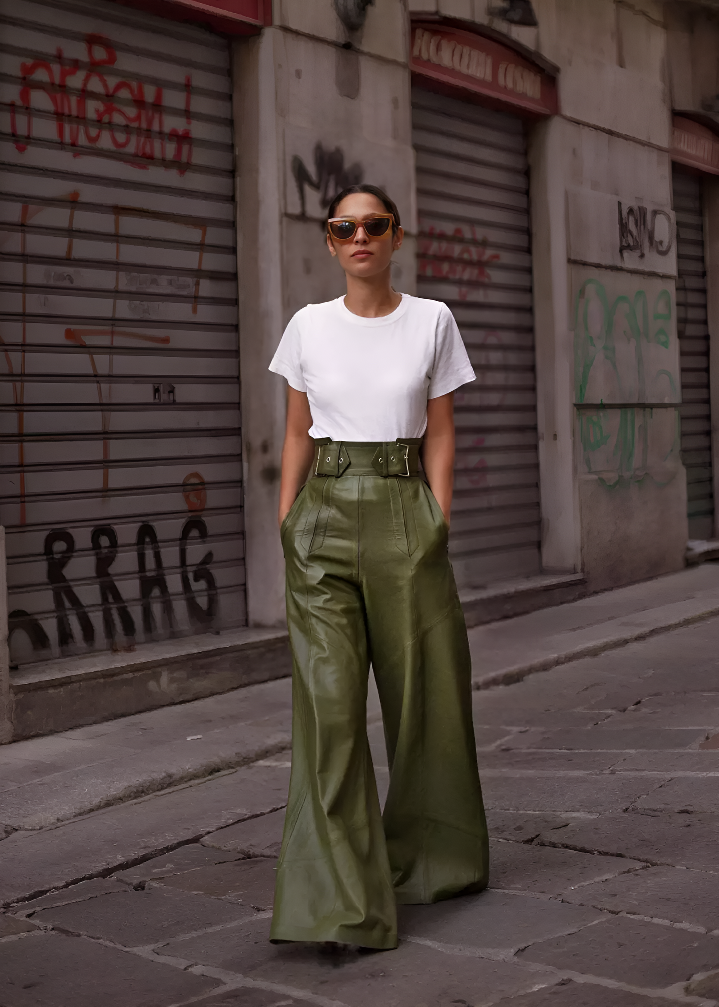 Anneke – Hochtaillierte Lederhose