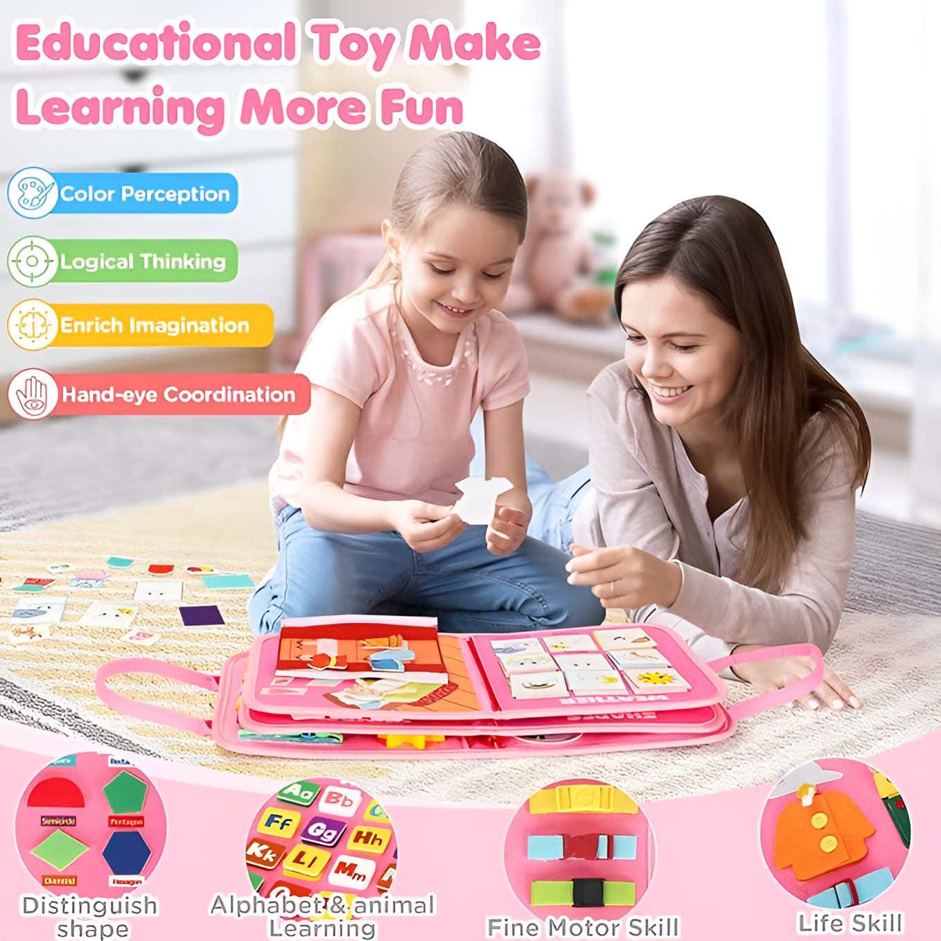 Montessori Busy Board - Opgraderet Udgave