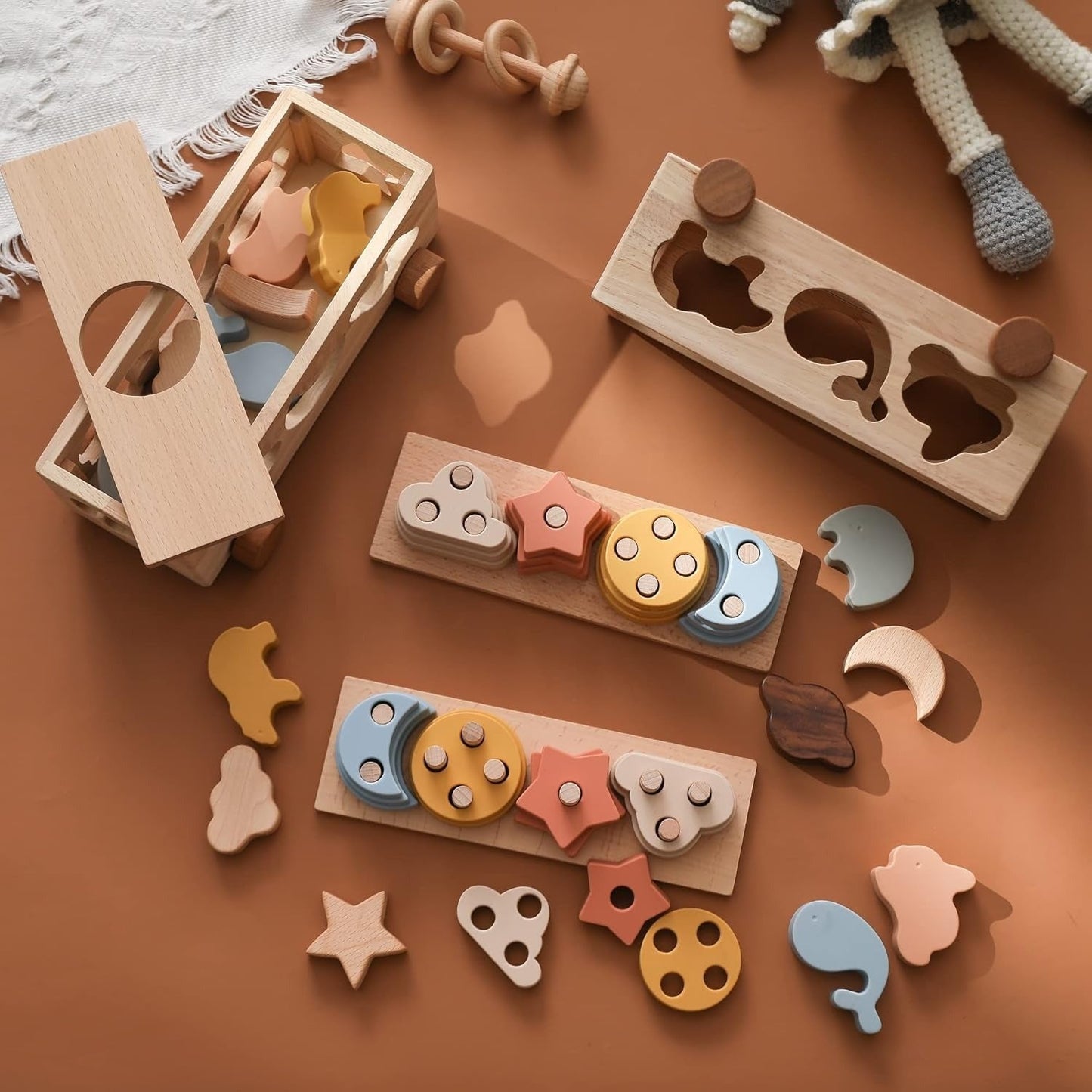 Montessori Silikone Stablelegetøj