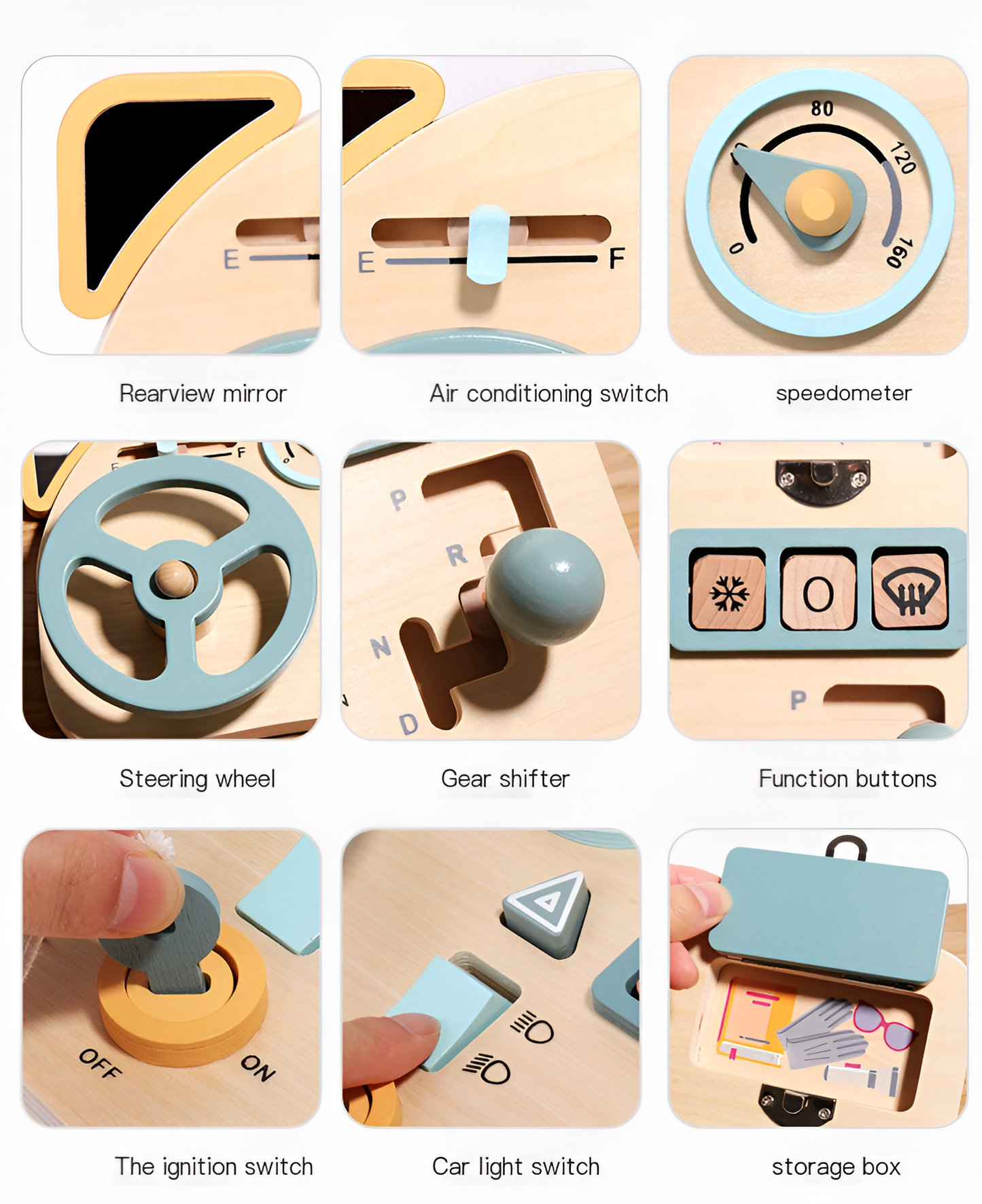 Montessori Bil Busy Board