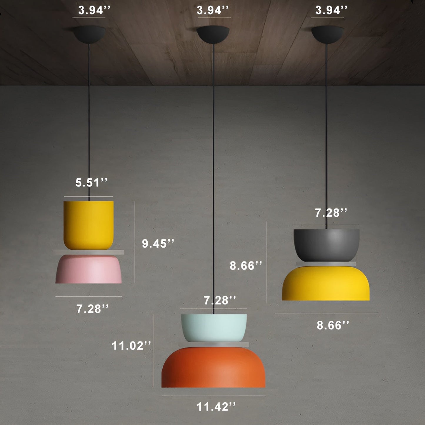 NovaGlow | Kleurrijke Macaron LED Hanglamp