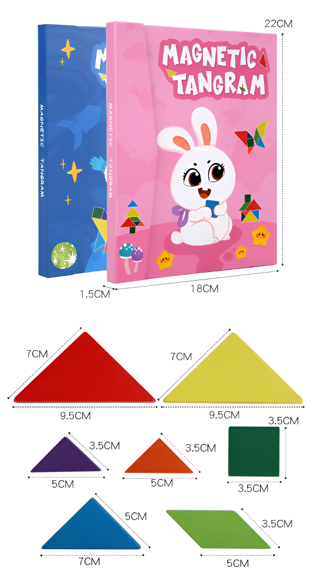 Montessori Magnetisk Tangram Bog