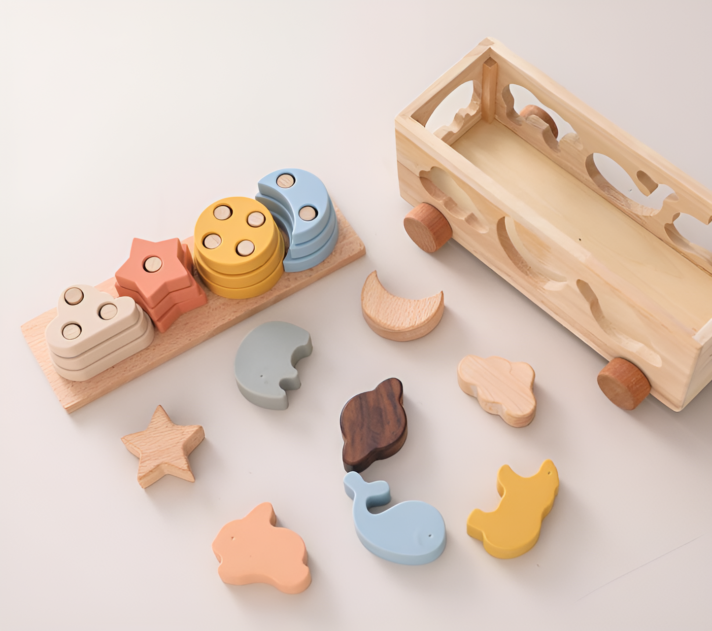 Montessori Silikone Stablelegetøj