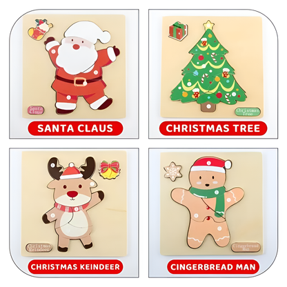 Montessori Træjulepuzzles