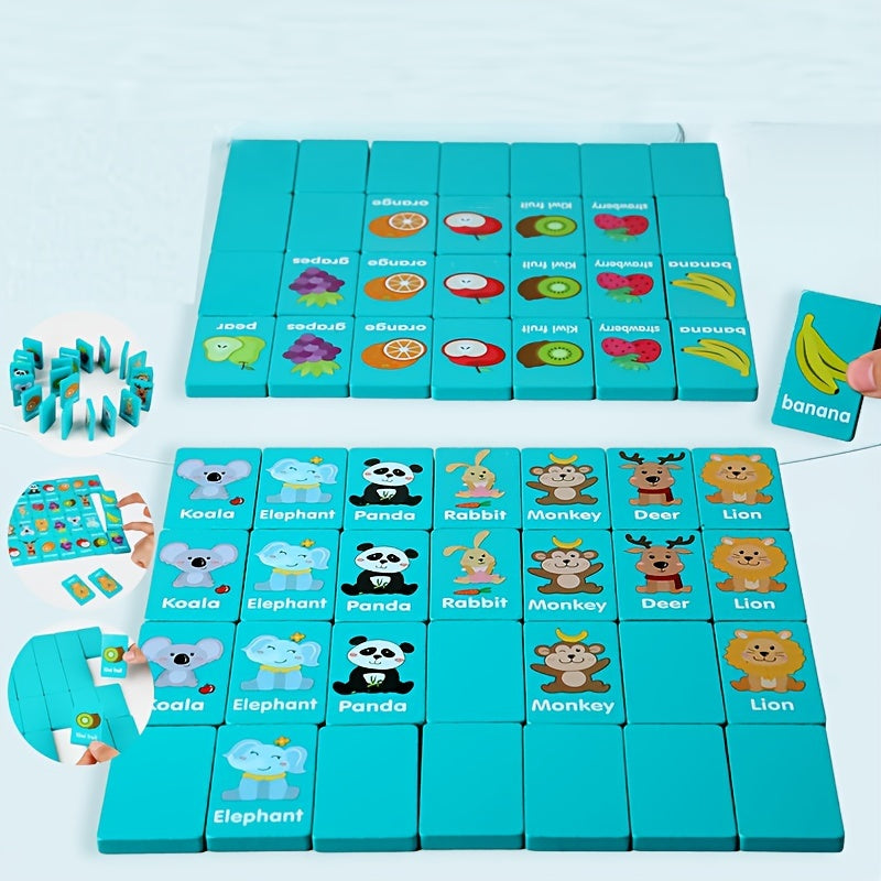 EDUDOMINO - Puzzle Dominospel für Kinder Bildungsbrettspiel