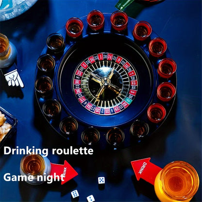 Boire Roulette - Jeu de boisson de la roulette de luxe avec 16 verres