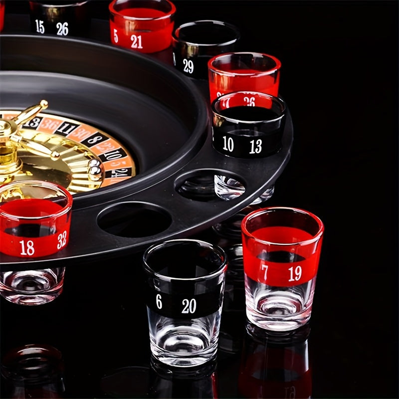 Boire Roulette - Jeu de boisson de la roulette de luxe avec 16 verres