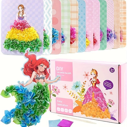 KnutselPlezier™ - Kit DIY d'autocollants pour tableau princesse 12 pièces