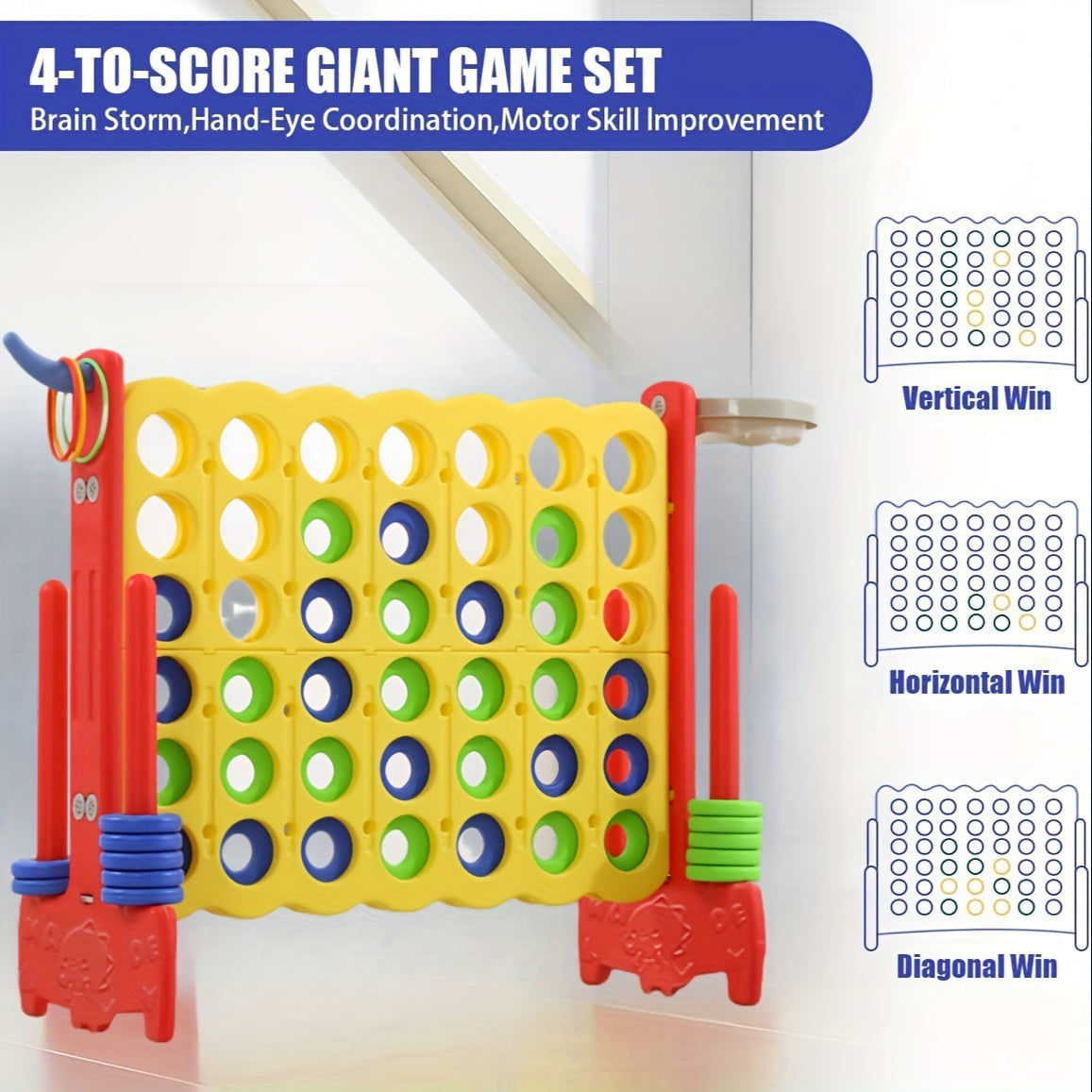 Jouez à un jeu 3-en-1 Giant Pleasagexl pour les enfants 3-6 ans