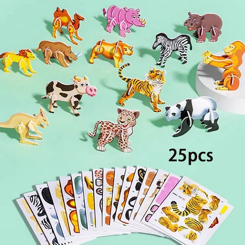 Educatieve 3D Cartoon Puzzel