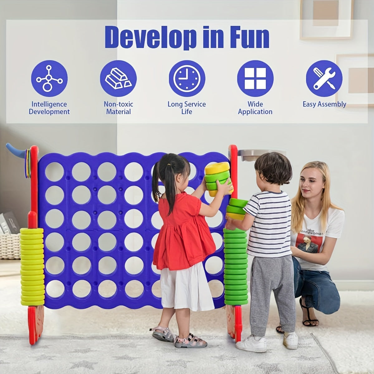 Jouez à un jeu 3-en-1 Giant Pleasagexl pour les enfants 3-6 ans