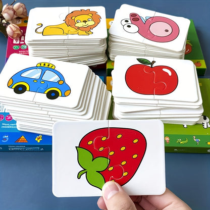 Cartes d'allumettes - Cartes flash à thème animal et fruit pour les enfants