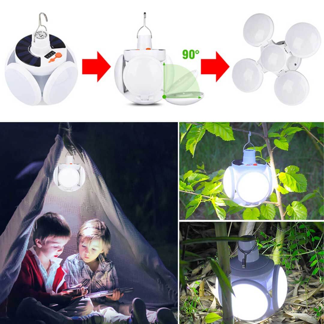 Opvouwbare 2-In-1 Zonne Lamp