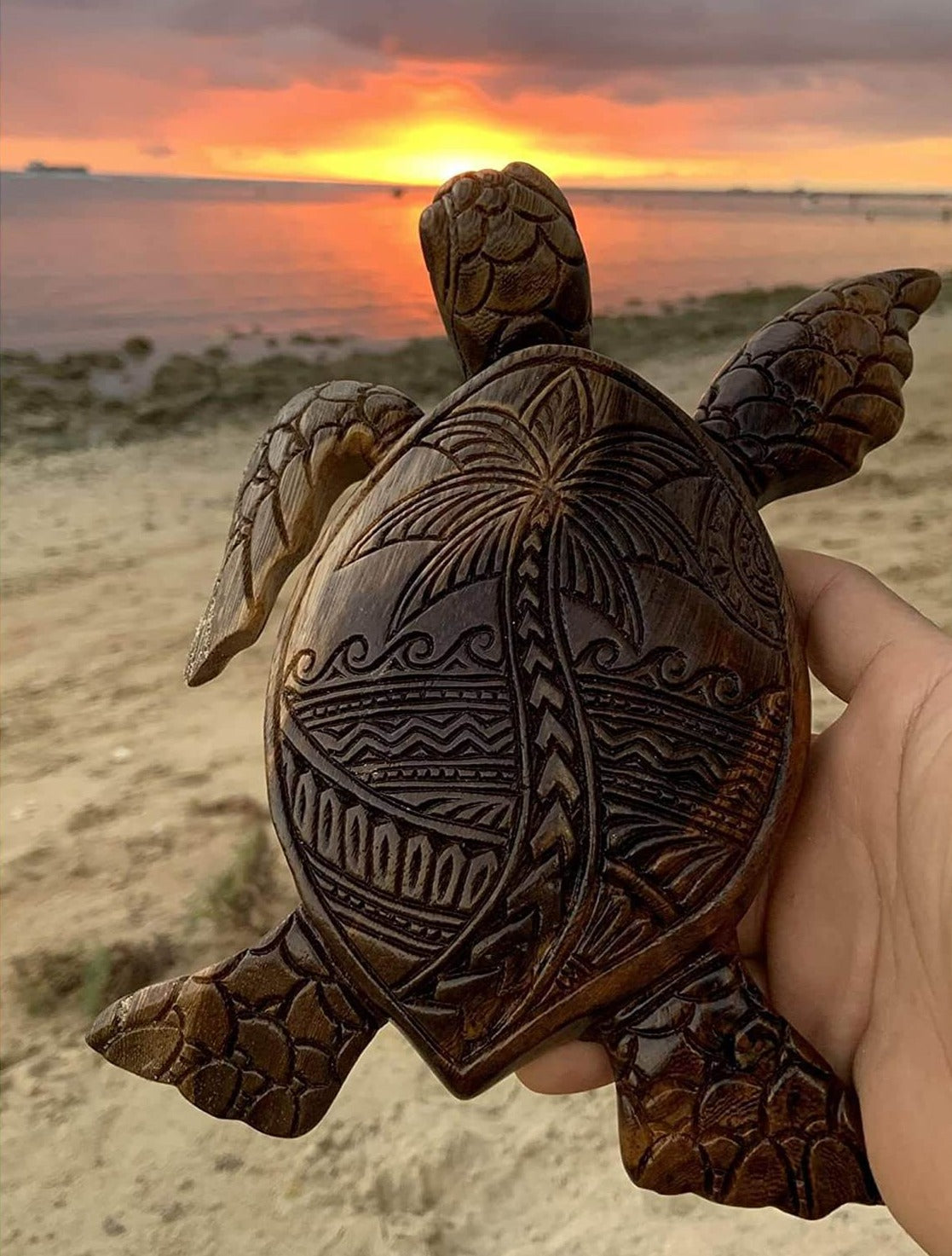 Houtgesneden Hawaiiaanse Schildpad