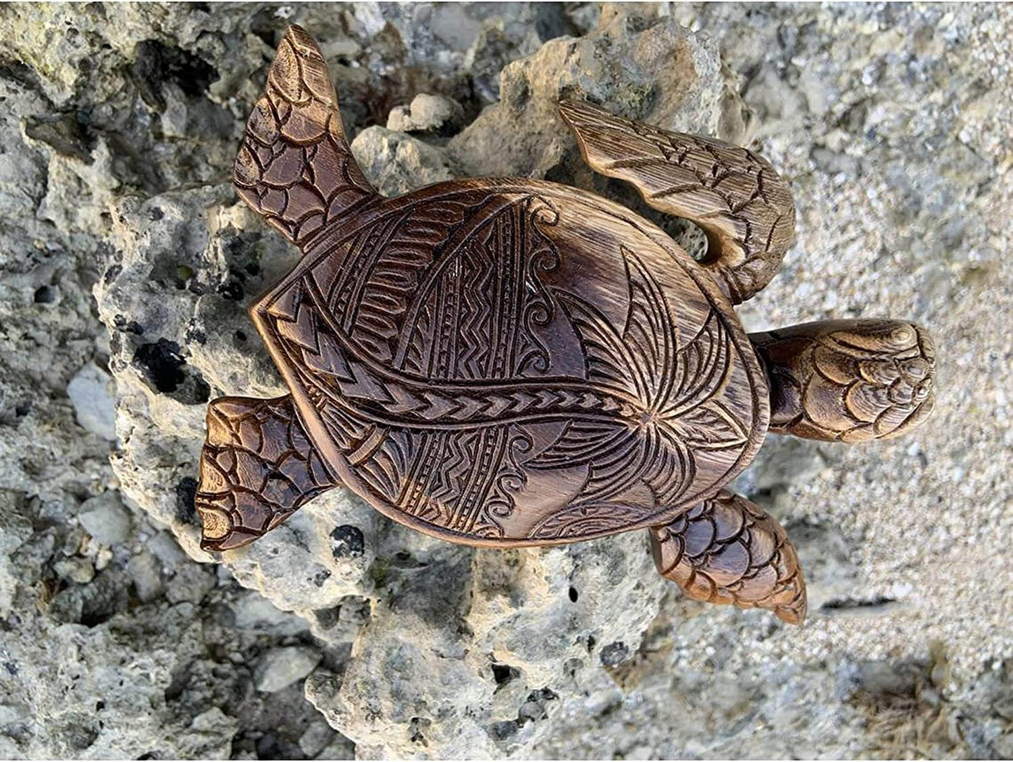 Houtgesneden Hawaiiaanse Schildpad