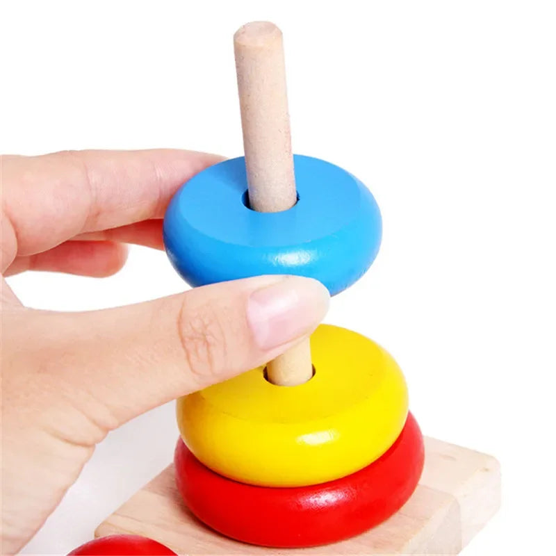 Rainbow Stacker™ – Bunte Turmspaß – Holzstapel-Turm