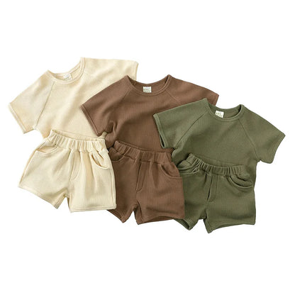 Mini Fashion™ - Summer rib fabric clothing set.