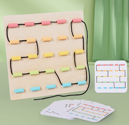Montessori Geometrisk Snørebåndstavle