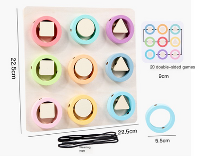 Montessori Geometrisk Snørebåndstavle