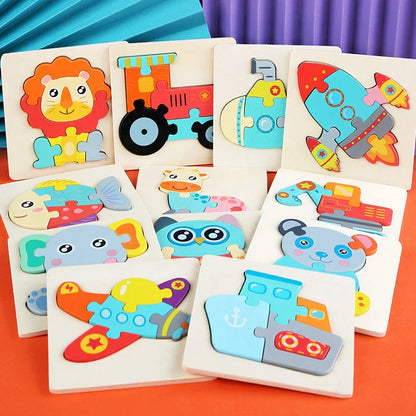 3D Wooden Puzzle™ - Playful Animal Adventure - Jigsaw Puzzle