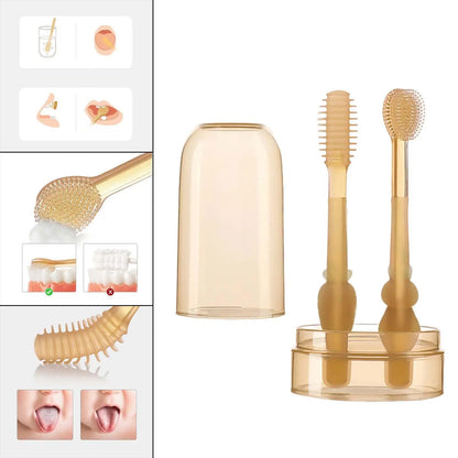 Baby Smile™ - Gentle For Gums - Children's Silicone Toothbrush Set