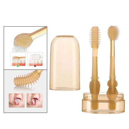 Baby Smile™ - Gentle For Gums - Children's Silicone Toothbrush Set