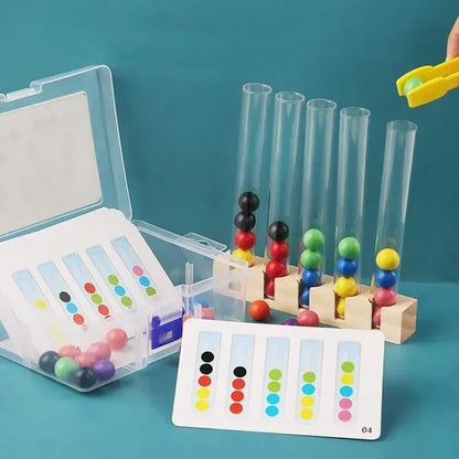 Tube Clip Beads™ - Smart Thinking Game - Color & Motor Game