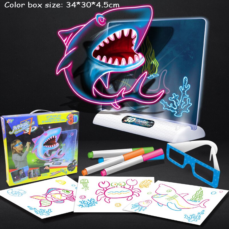 Magic Drawing Board™ - Art lumineux - Tableau de dessin 3D illuminant