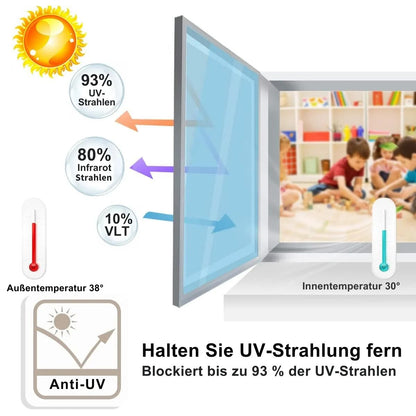CrystalCover™ - Datenschutz, Sonnenschutz, UV-reflektierende Fensterfolie