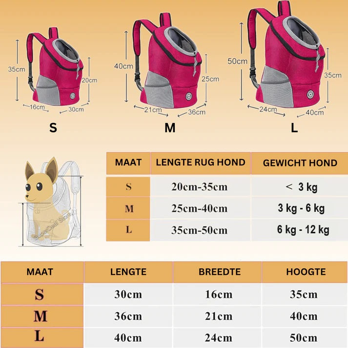 Dogypal | Ventiléierend Hond Rucksak