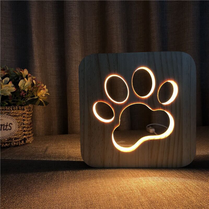 3D Houten Dier Lamp