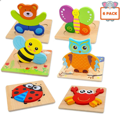 Project Montessori™ Dyrepuslespil 6 PACK
