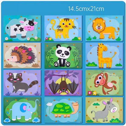 KnutselKinders™ - Dieren Stickers voor Creatieve Kinderen