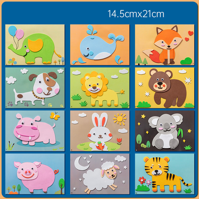 KnutselKinders™ - Dieren Stickers voor Creatieve Kinderen