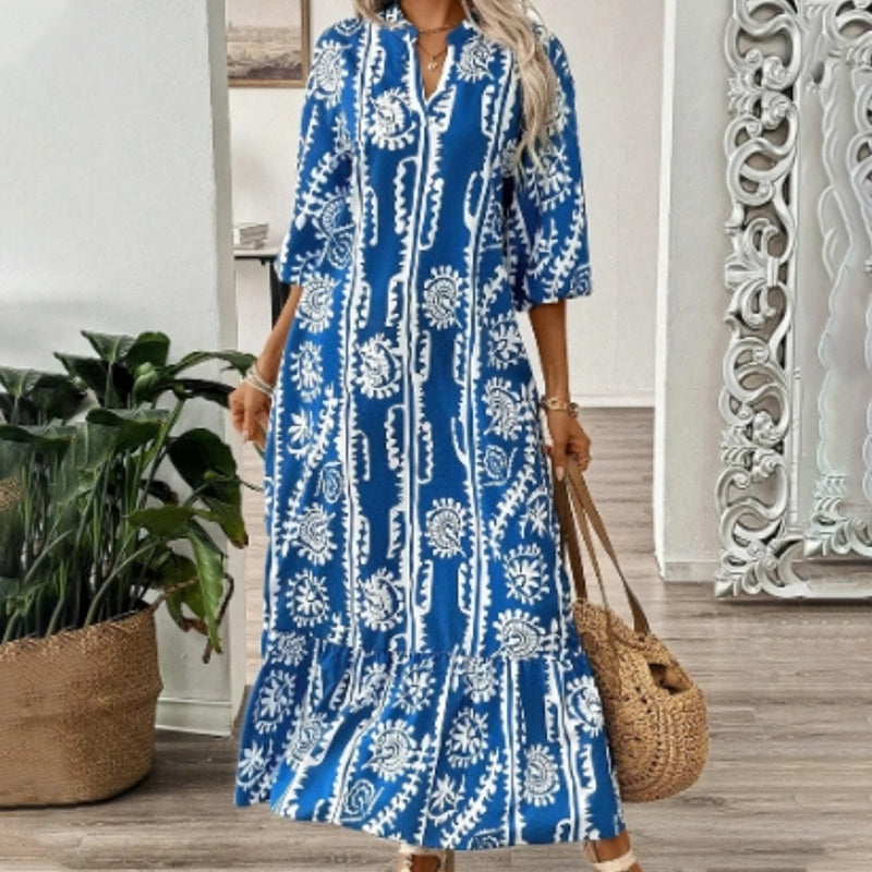 Werena - Elegante Losse Jurk met V-hals