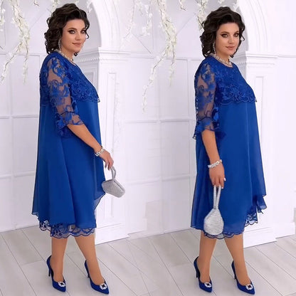 Herminia - Transparentes Spitzenkleid im Lagenlook