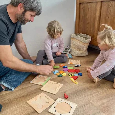 MontessoriVerwondering™ - Stel van 6 tangram puzzels voor kleine handjes