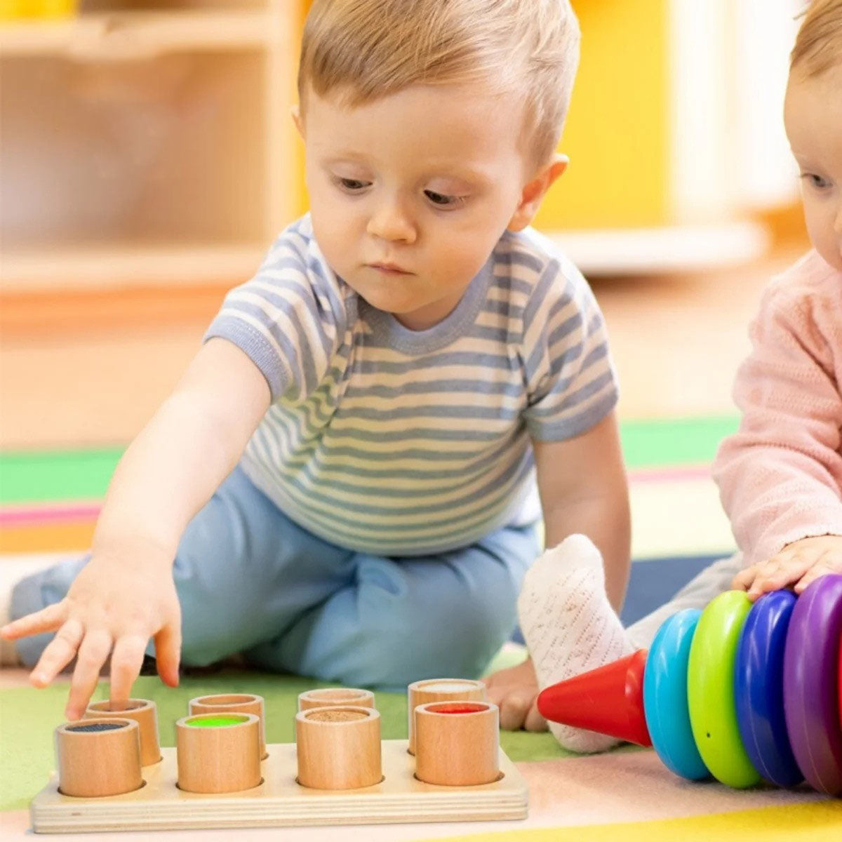 SensoryFun™ - Houten Voelspeelgoed met Textuur