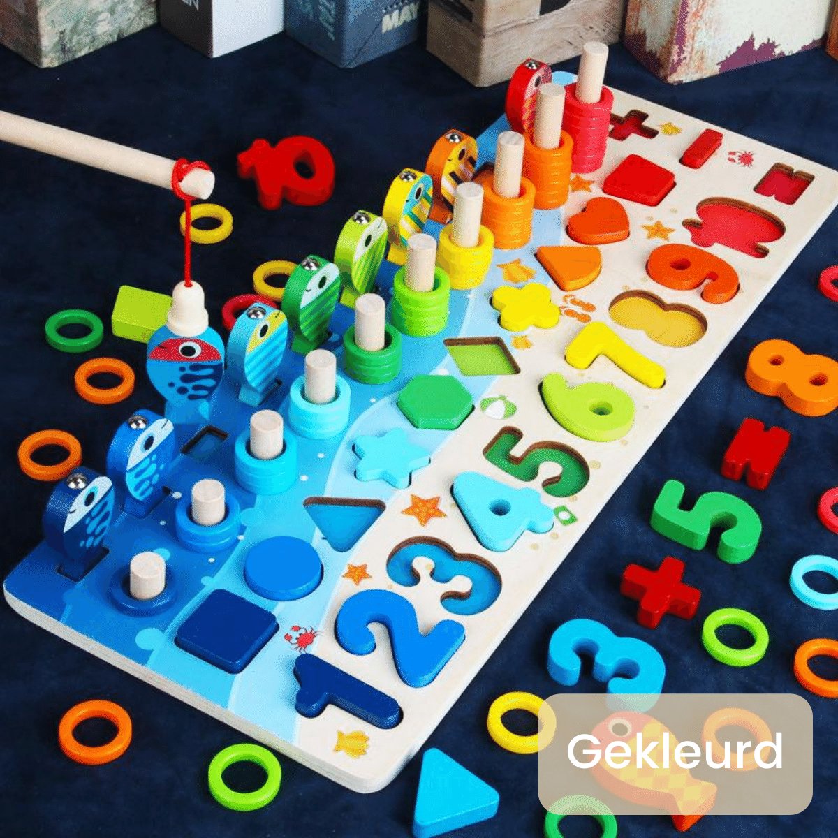 Pastel XL - Houten Educatieve Speelset met Letters en Cijfers